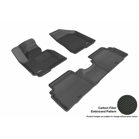 U-Ace 3D Maxpider All 2 Row Custom Fit Kagu Black Floor Mat for 2014-2016 Kia Sportage Models L1KA02601509